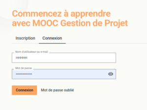 Mot de passe oublié