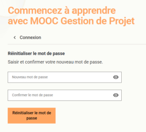Nouveau mot de passe